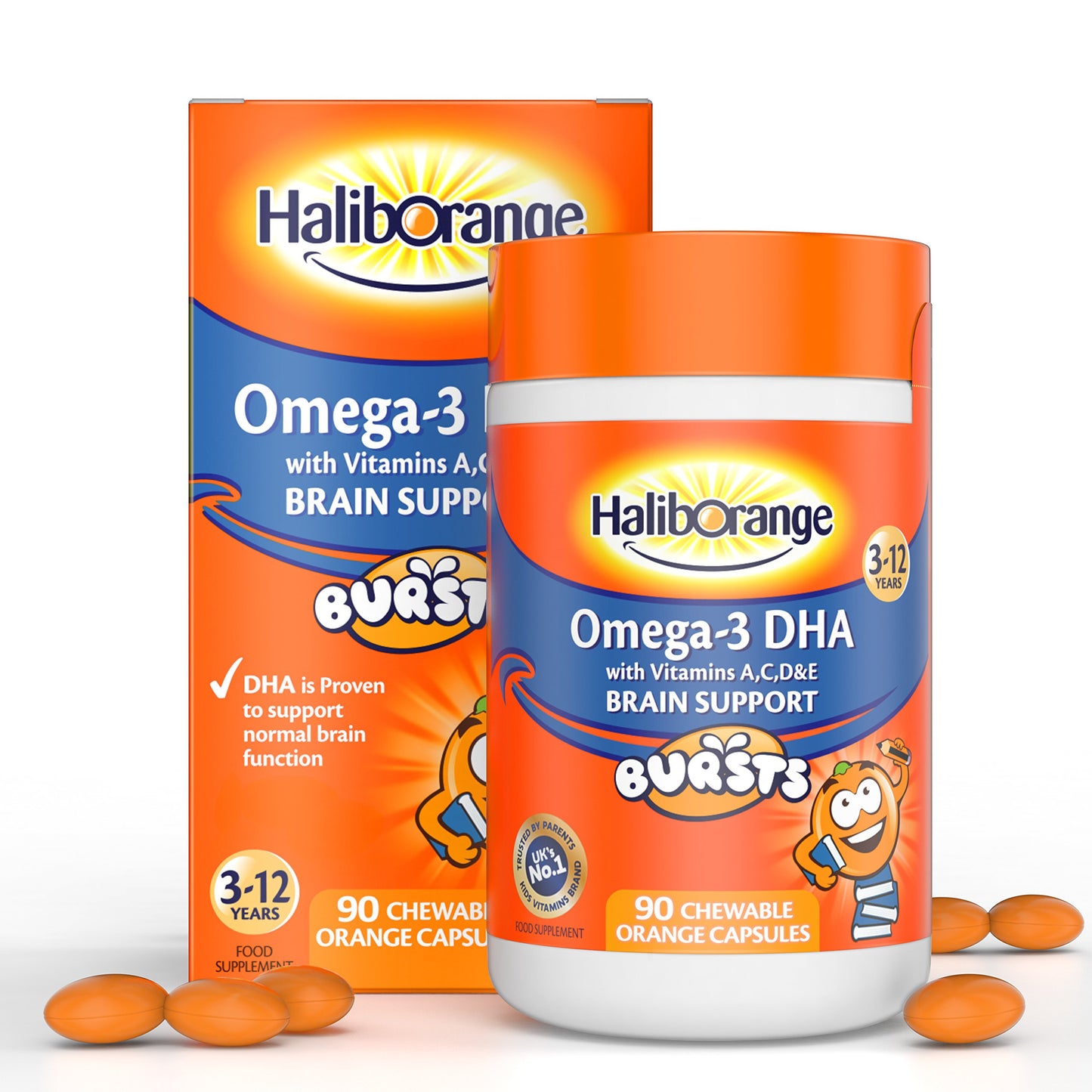 Haliborange Kids Omega-3 with Vitamins Capsules, 90 Count