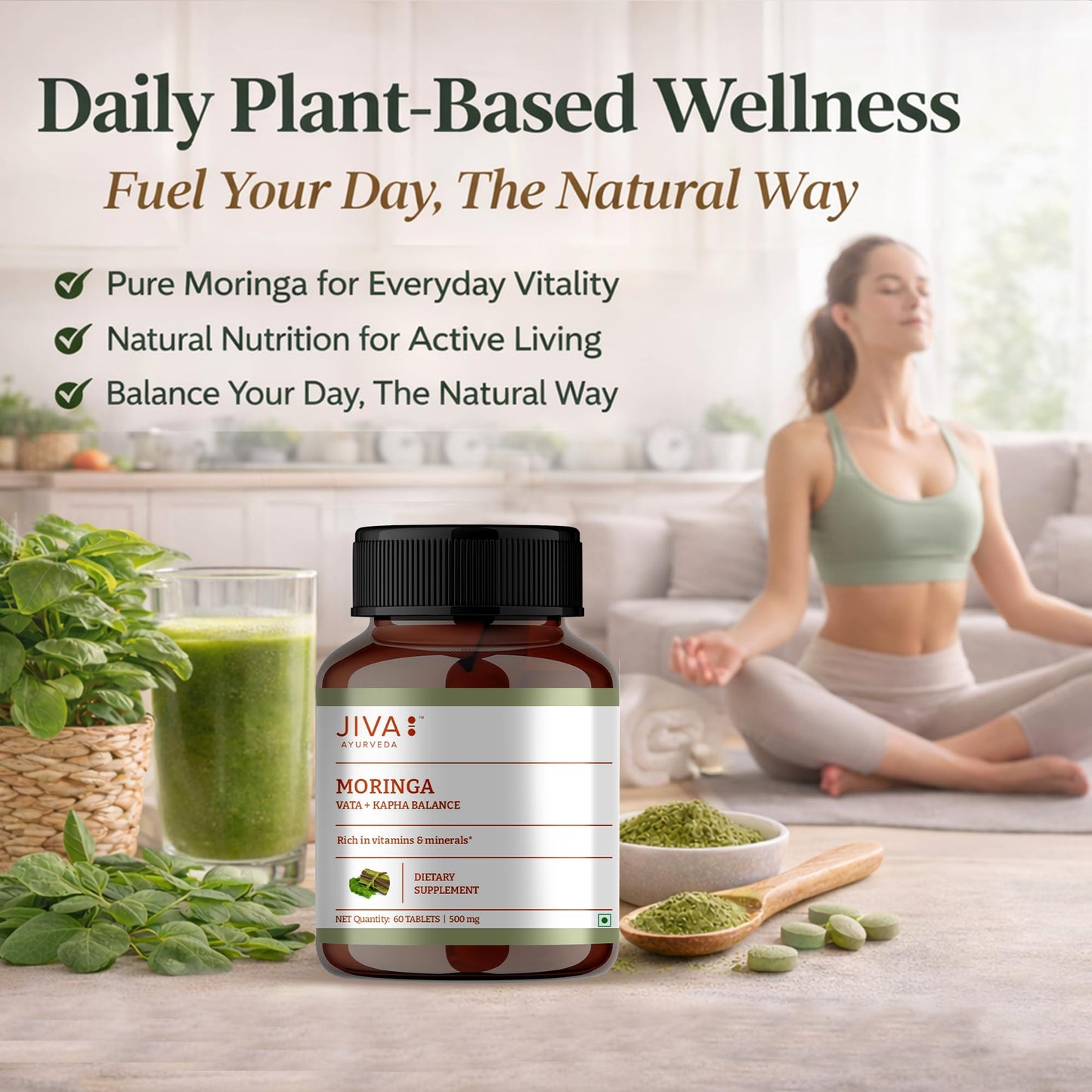 Jiva Ayurveda Moringa Tablets 60 Count