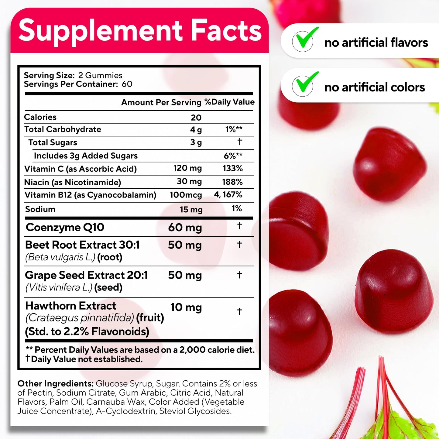 VitaUp Beet Root Gummies Gummy 120 Count