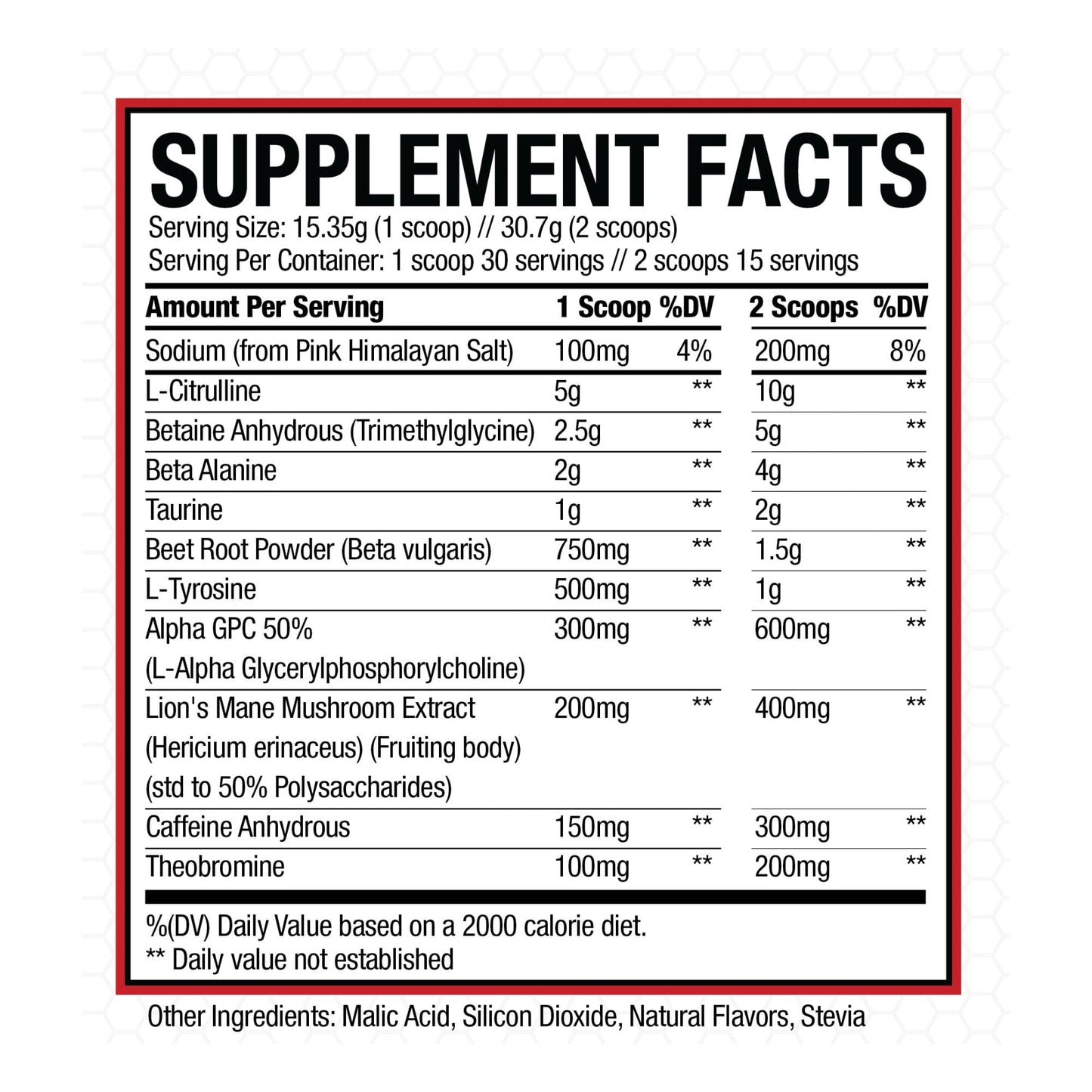 Based Vitality Pre-Workout Strawberry Lemonade Powder 16.24