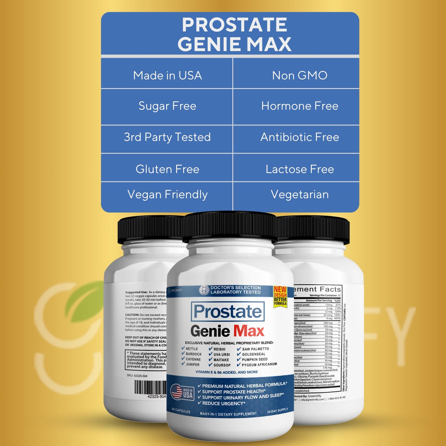 GREENVIFY Prostate Genie Max 120 Capsules