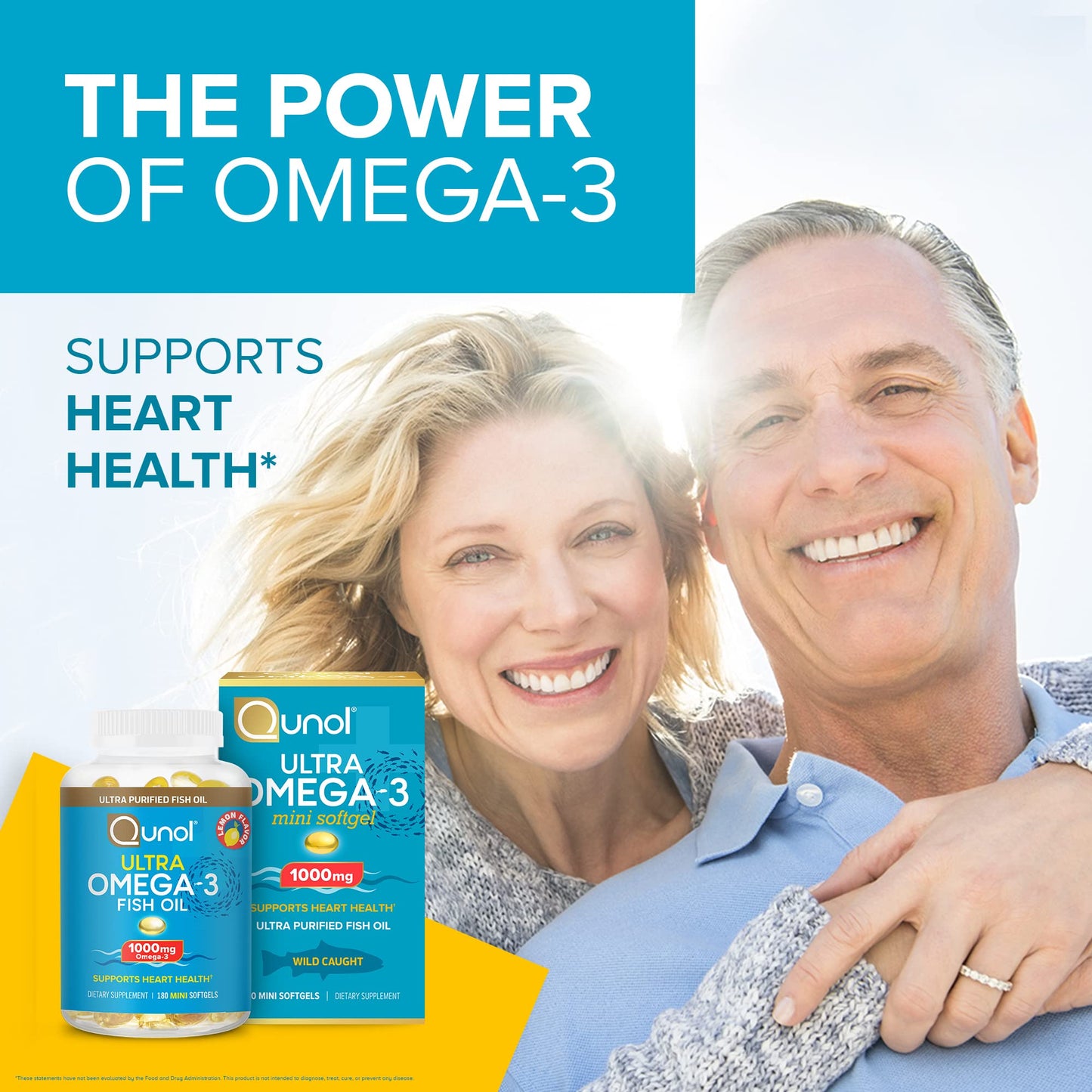 Qunol Fish Oil Omega-3 Mini Softgels 180 Count