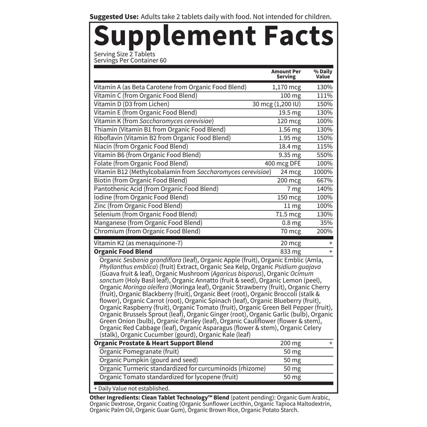 Garden of Life Organics Whole Food Multivitamin - Men 40+ Tablets, 240 Count