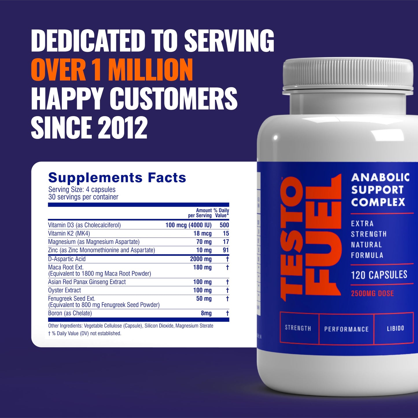 ROAR AMBITION TestoFuel Capsules 120 Count