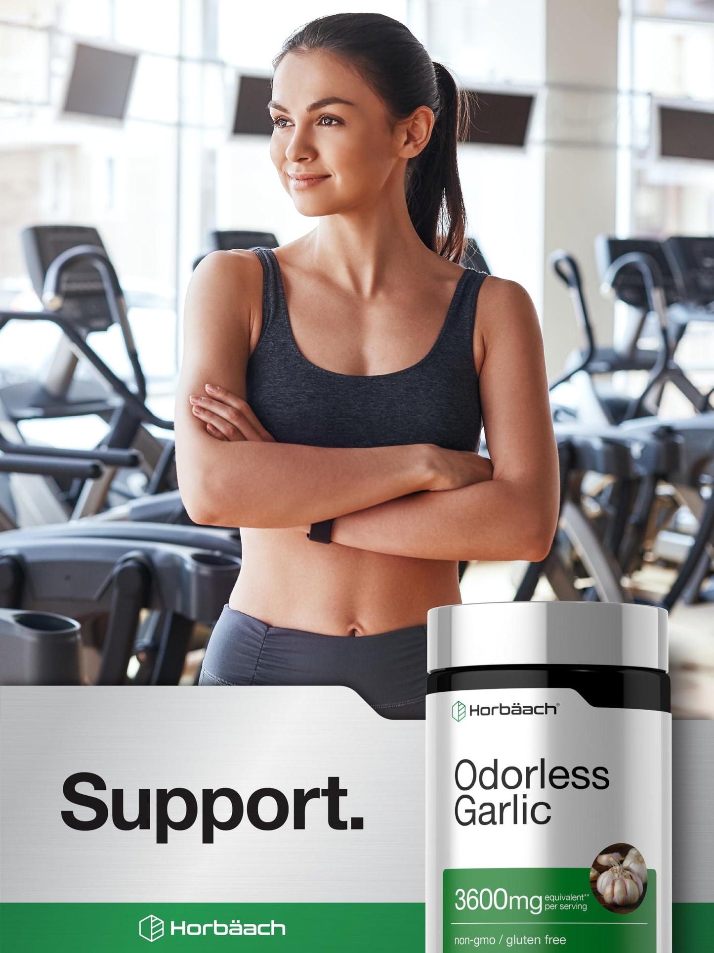 Horbäach Odorless Garlic Softgel Supplement, 200 Softgels