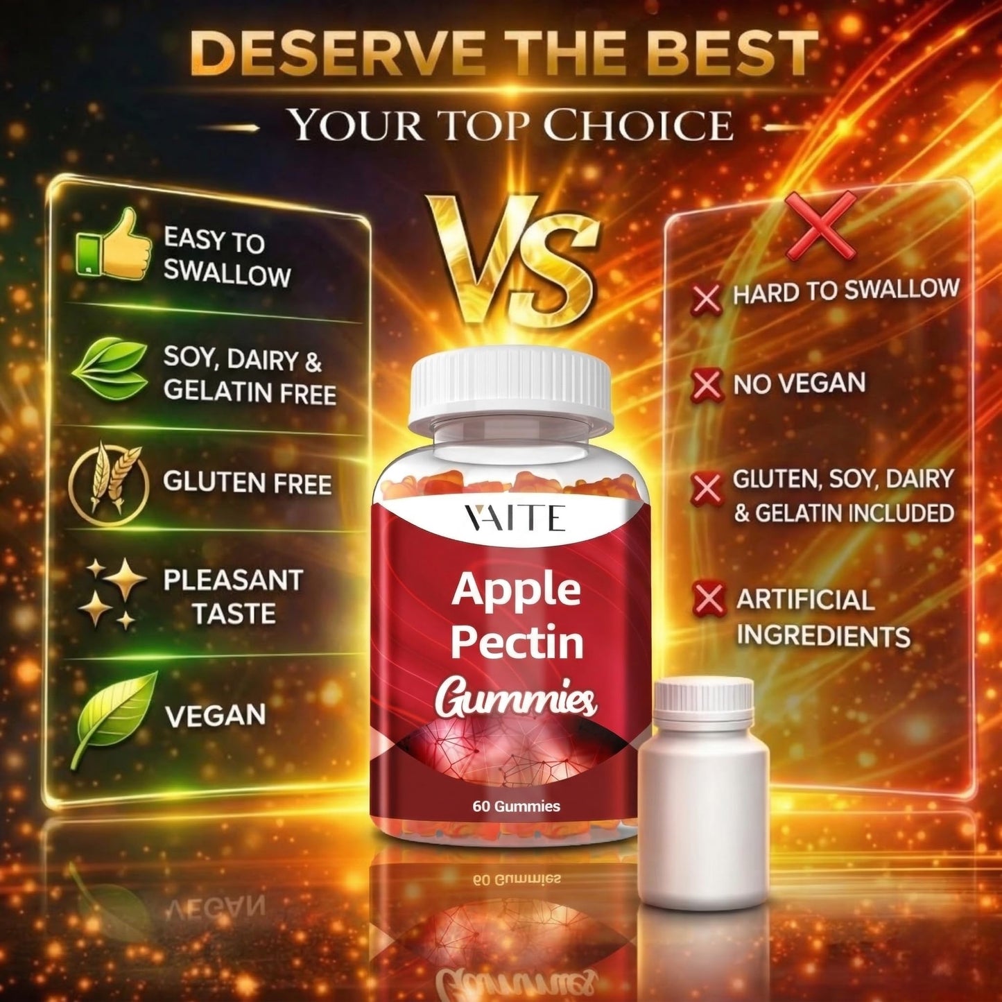 VAITE Apple Pectin Gummies 60 Count