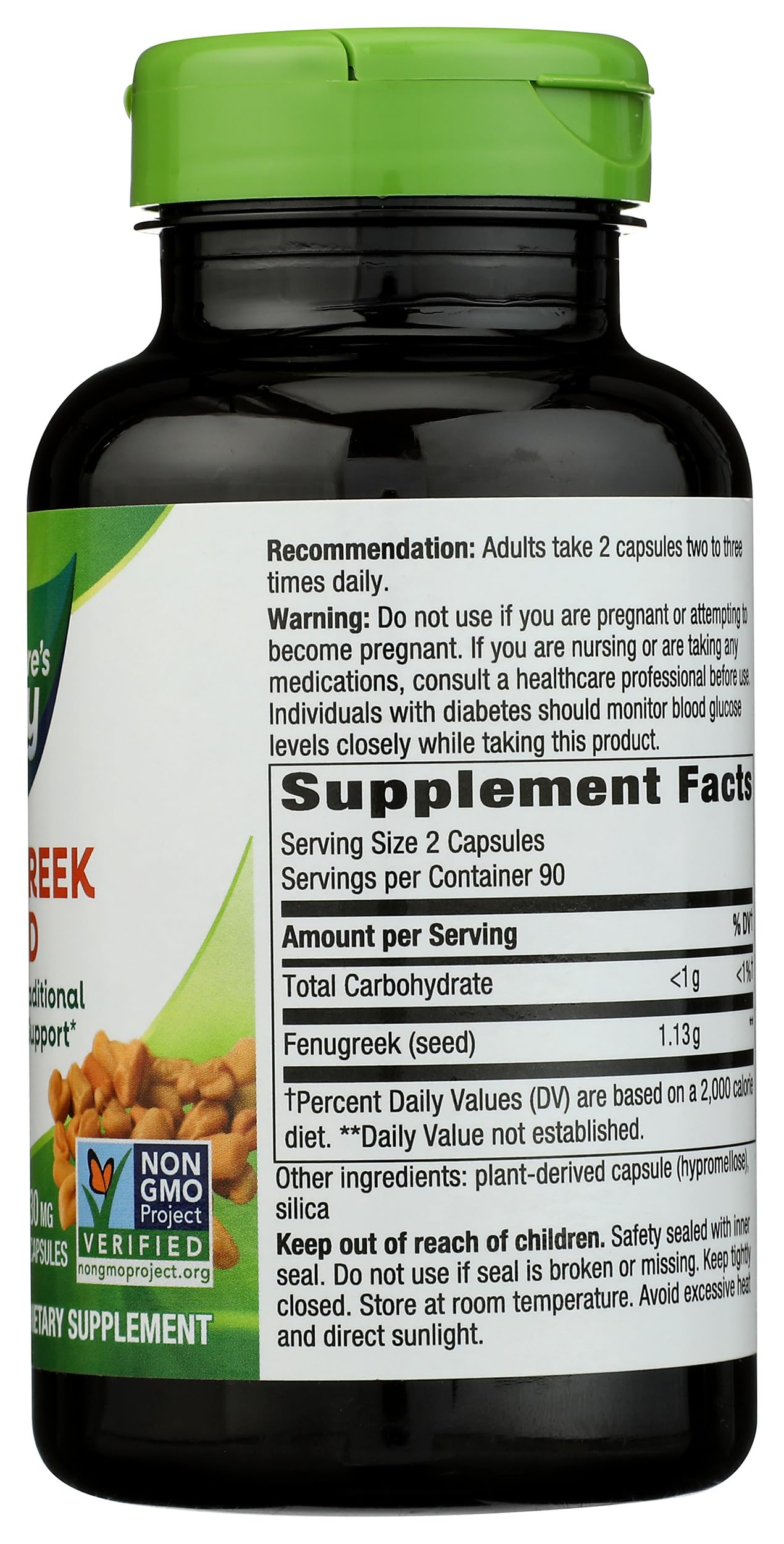 Nature's Way Fenugreek Seed Tablets, 180 Count