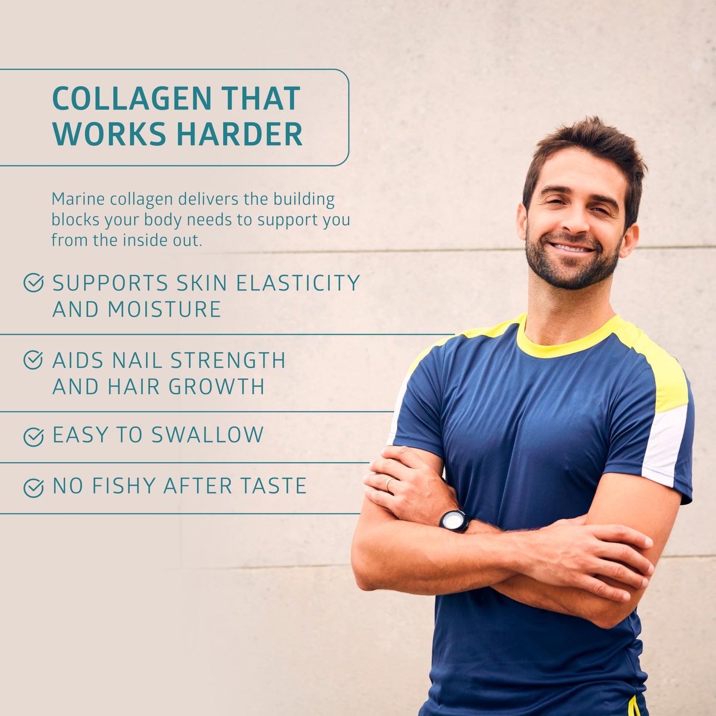 Number One Nutrition Hydrolyzed Marine Collagen with Hyaluronic Acid, Vitamin C, Theaflavin and Copper 120 Capsules