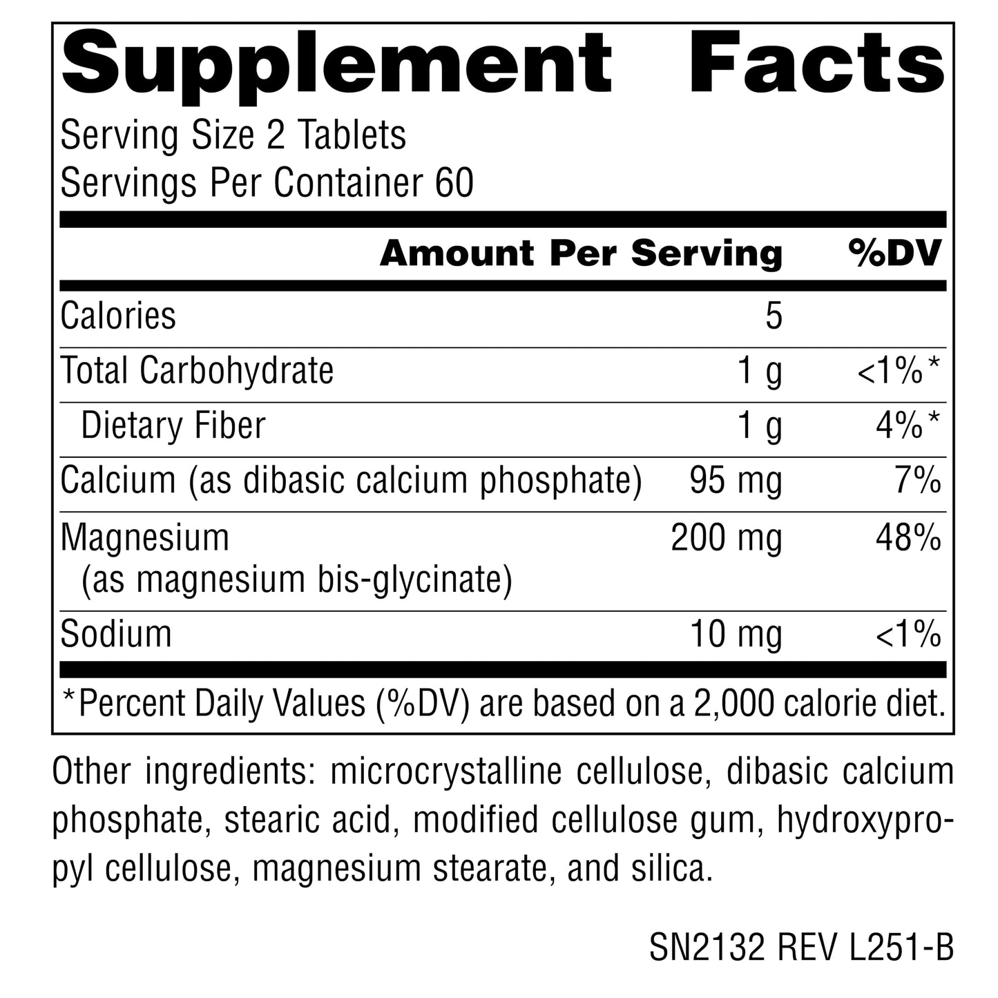 Source Naturals Magnesium Bis-Glycinate Tablet, 120 Tablets