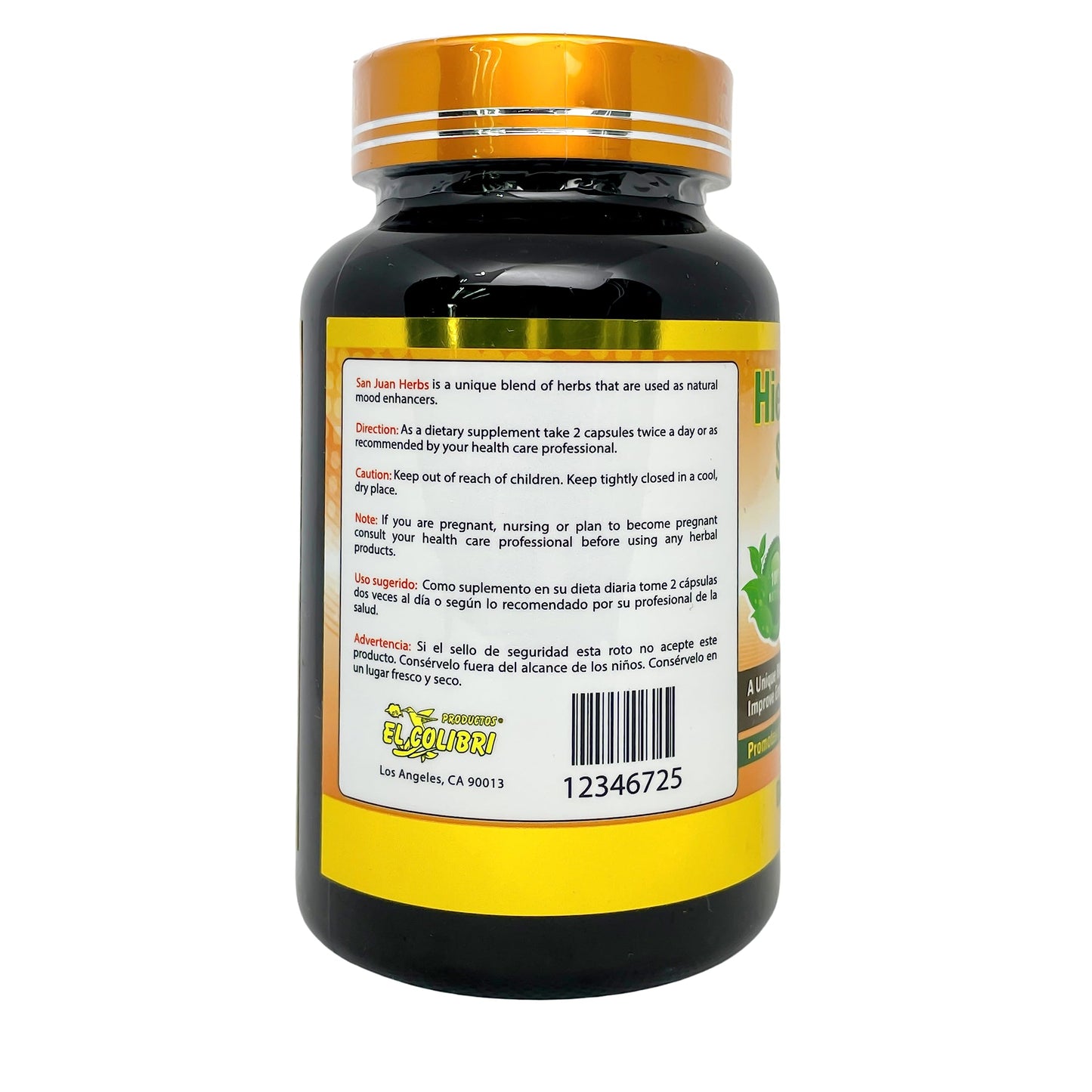 Productos El Colibri Hierba de San Juan 100% Natural 90 Capsules