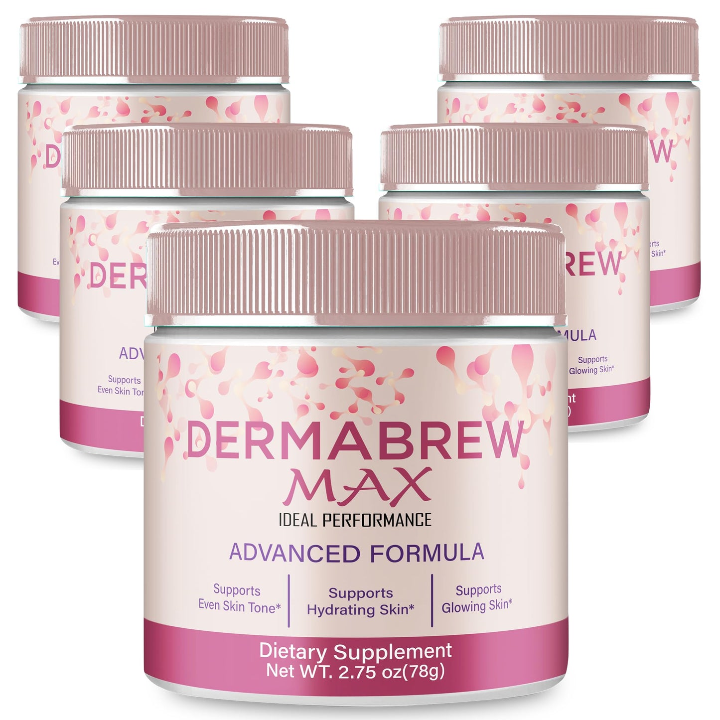 IDEAL PERFORMANCE DermaBrew Max, Powder, 13.75 oz total