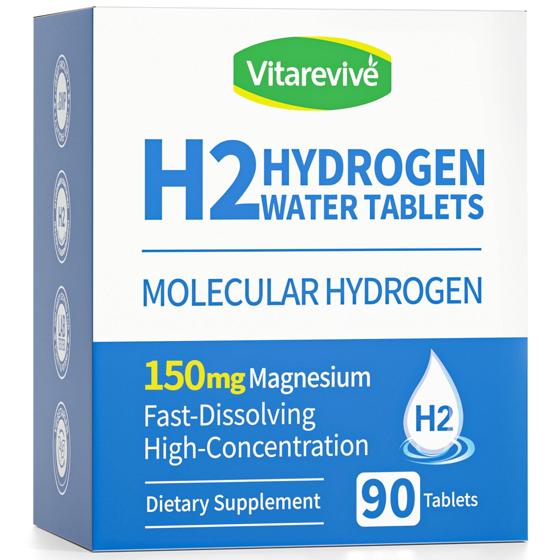 Vitarevive H2 Molecular Hydrogen Water Tablets, 90 Tablets