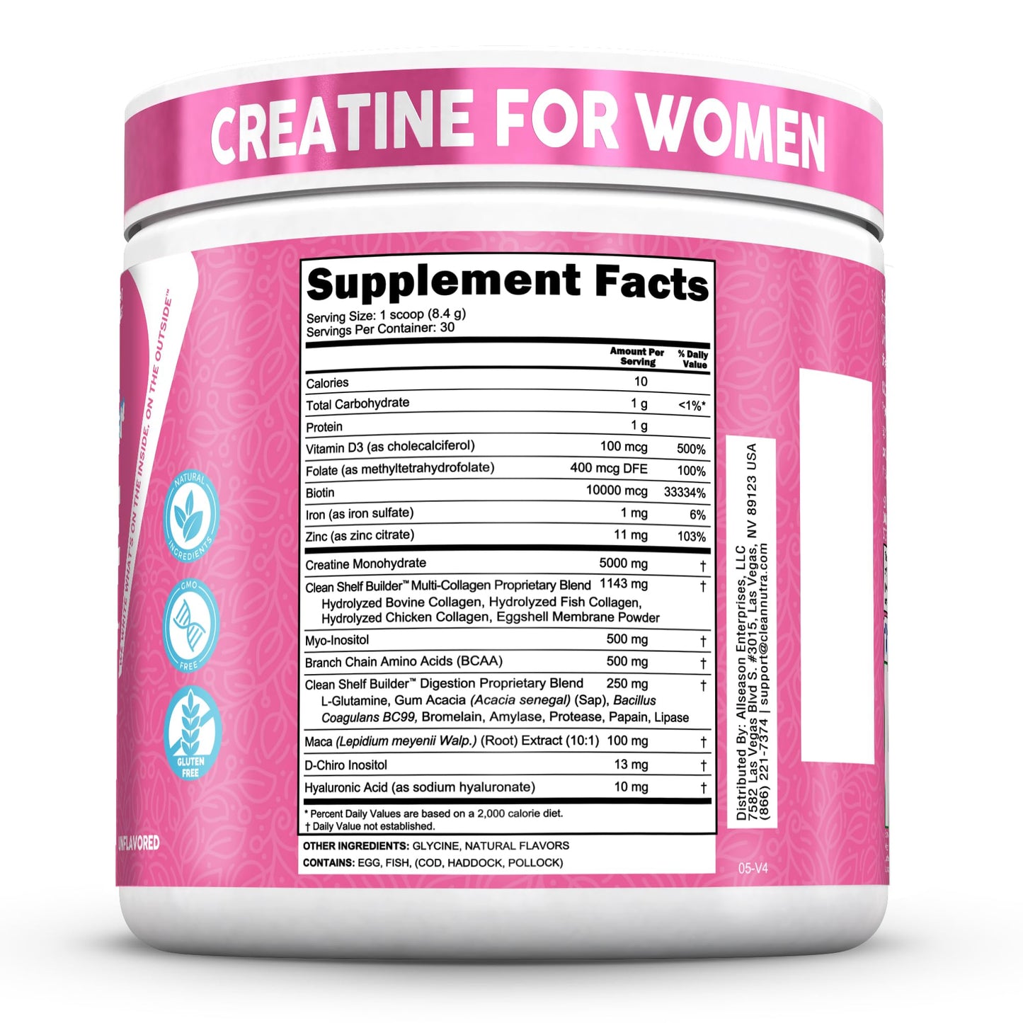 Clean Nutraceuticals Creatine Monohydrate Powder 9.48 Ounces