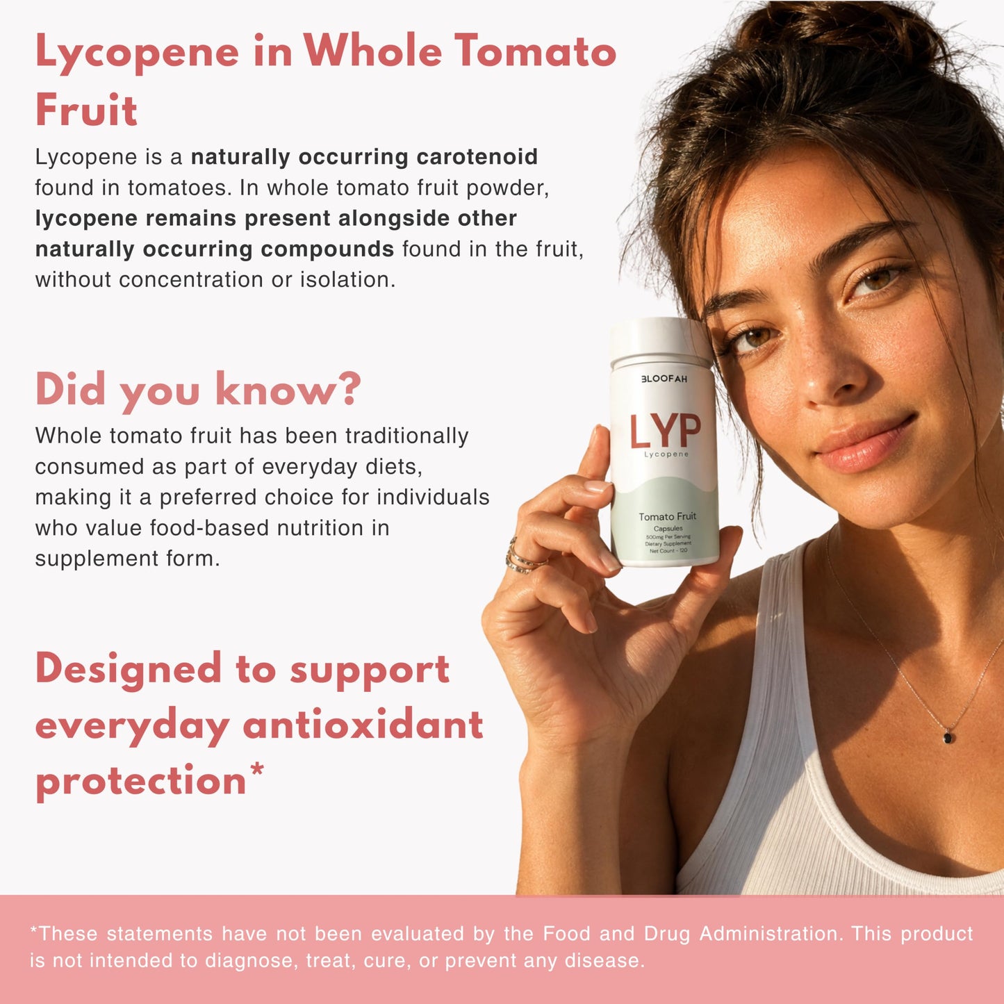 Bloofah Lycopene Supplement Capsules 500mg, 120 Count