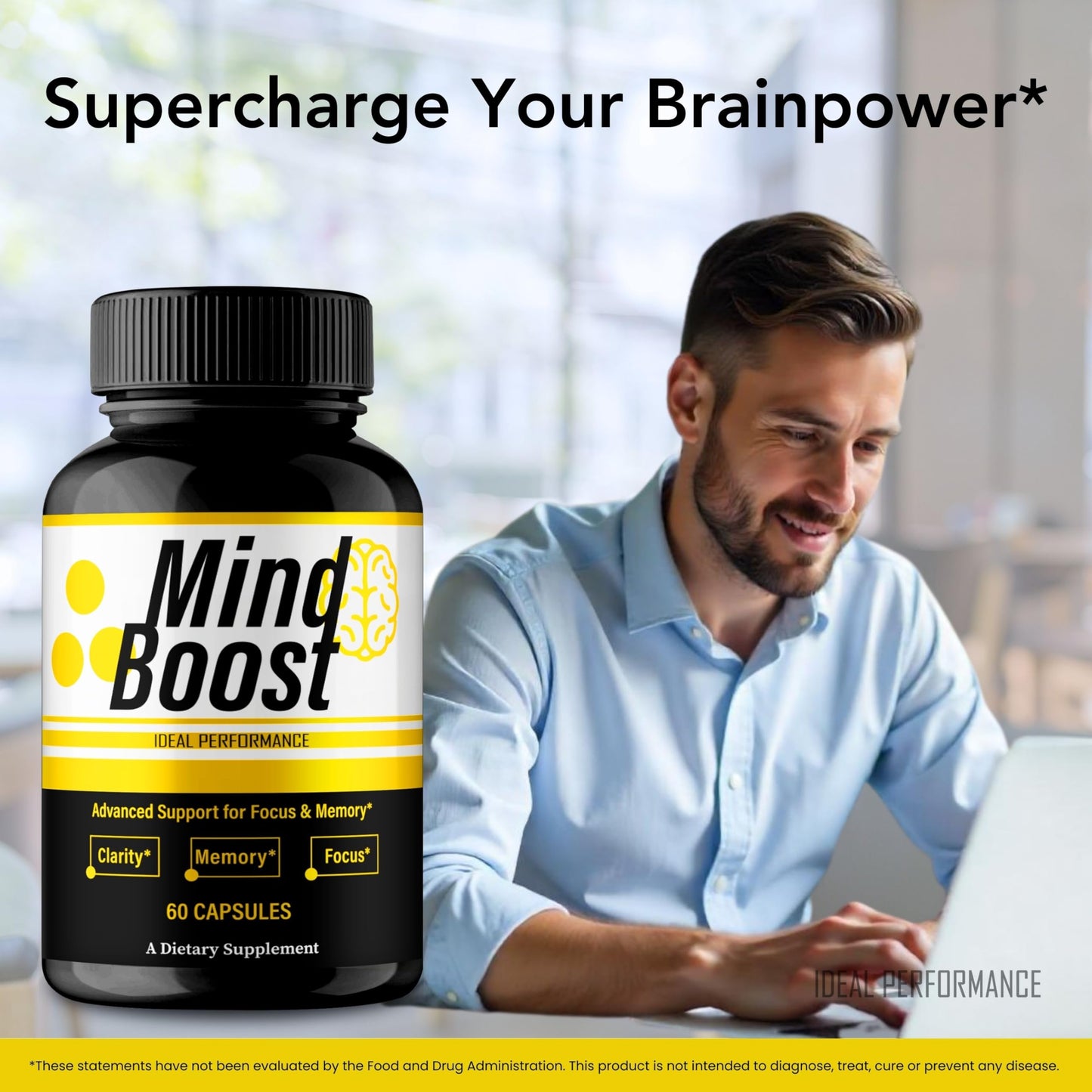 IDEAL PERFORMANCE Mind Boost Capsules, 60 Count