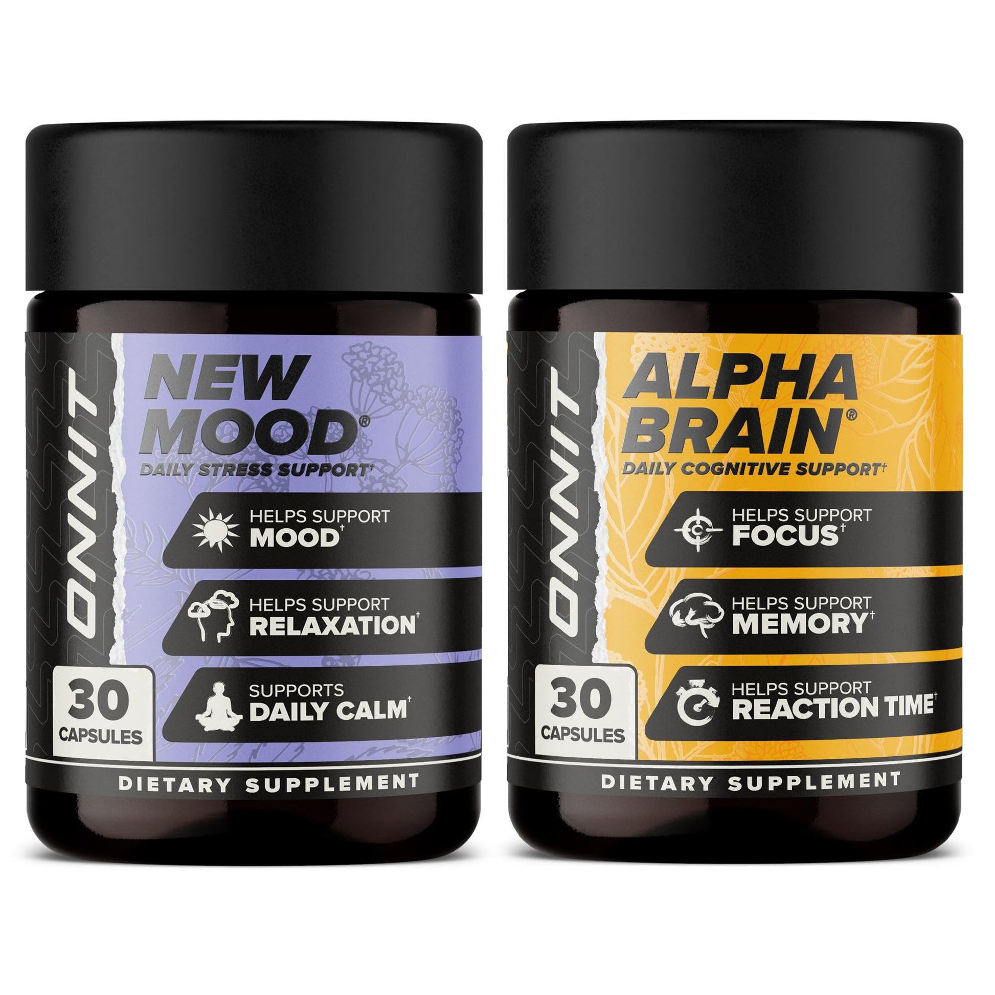 ONNIT Alpha Brain & New Mood Capsules, 60 Capsules