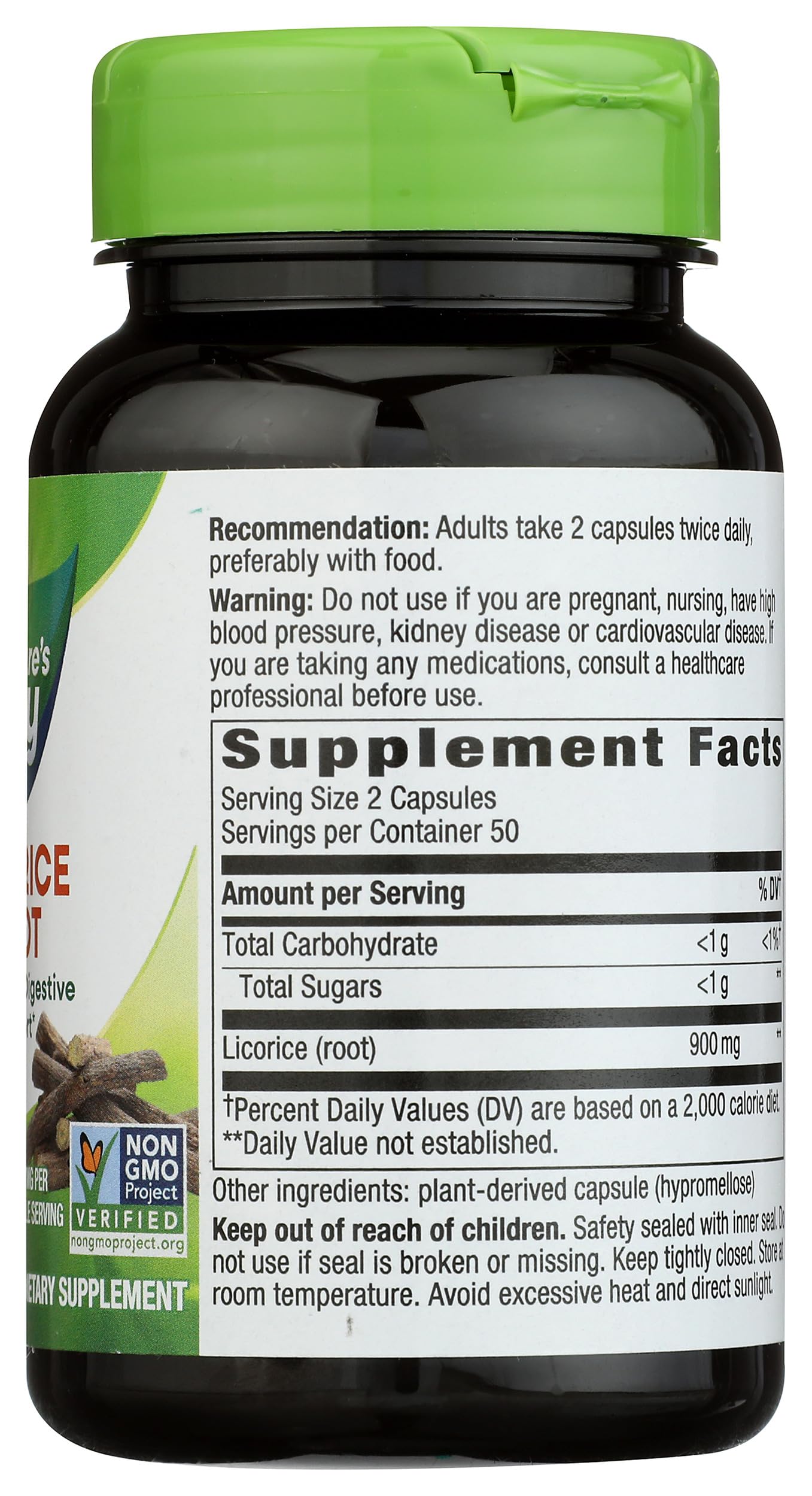 Nature's Way Licorice Root Capsules, 100 Count