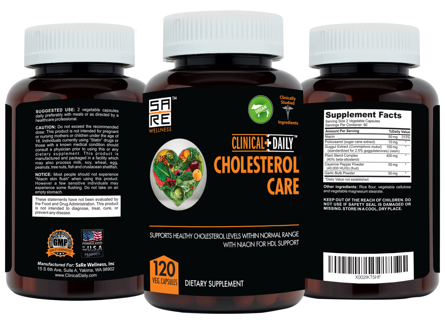 Clinical Daily Cholesterol Care Supplement Capsule, 120 Capsules