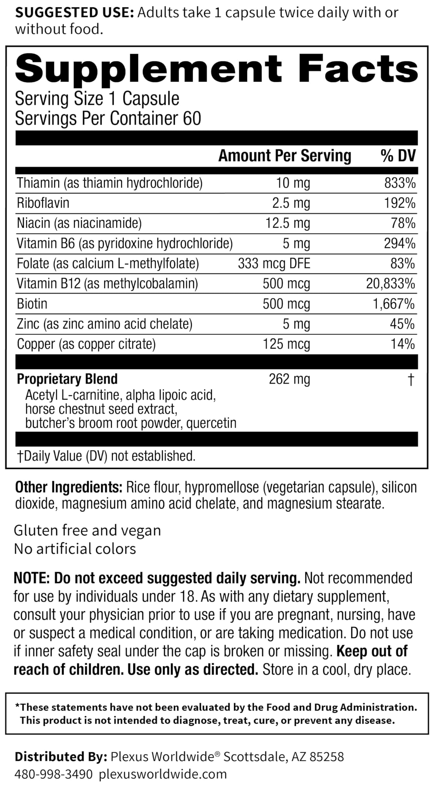 Plexus Nerve Health Support 60 Capsules