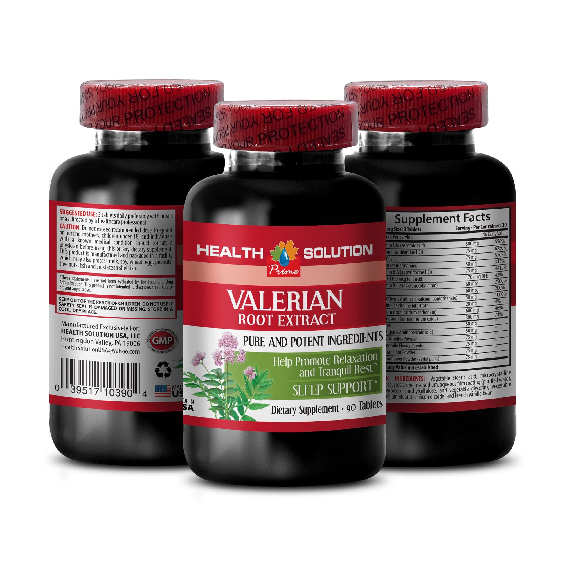 Health Solution Prime Valerian Root Extract Capsules, 100 Capsules