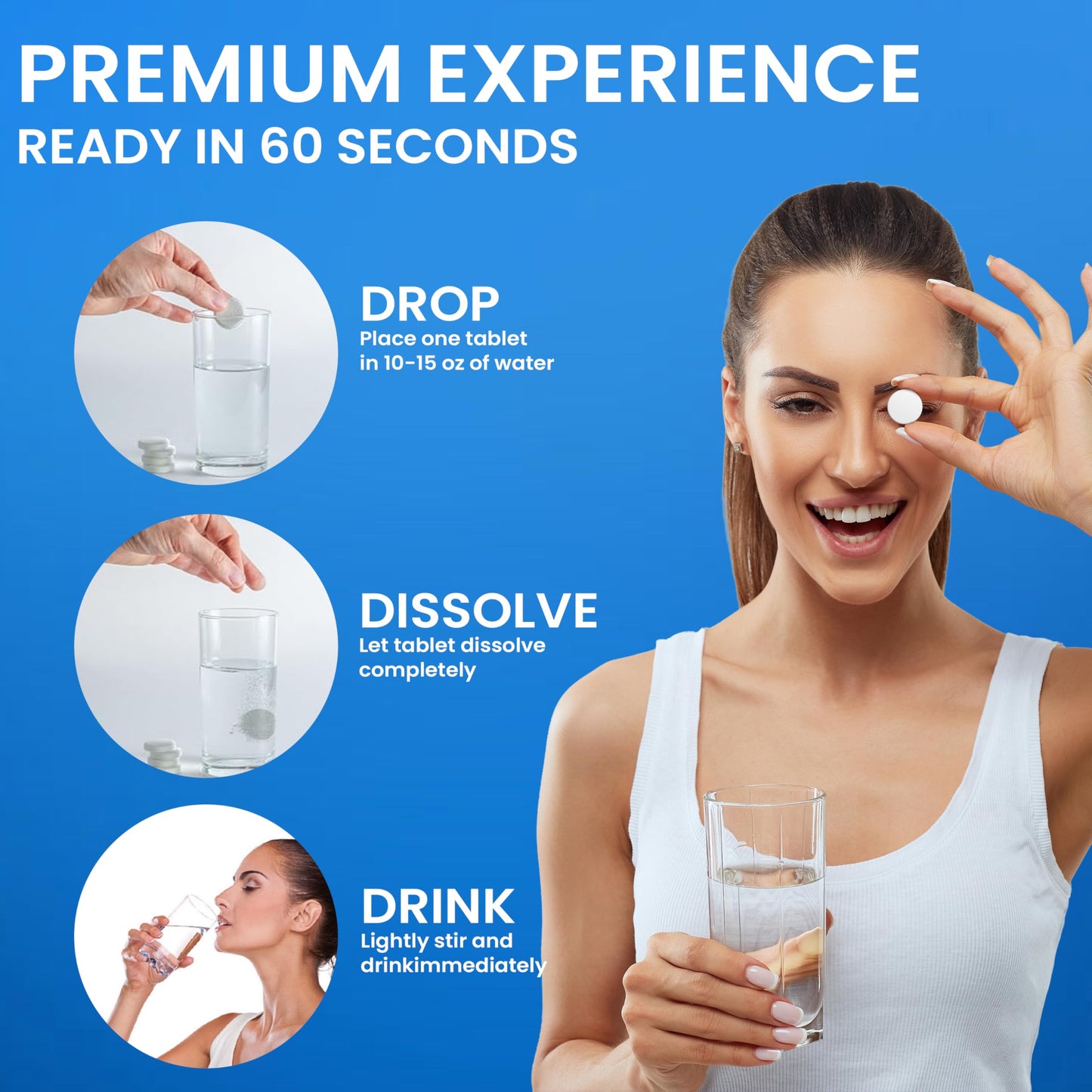 AUCIER Molecular Hydrogen Water Tablets, 60 Tablets