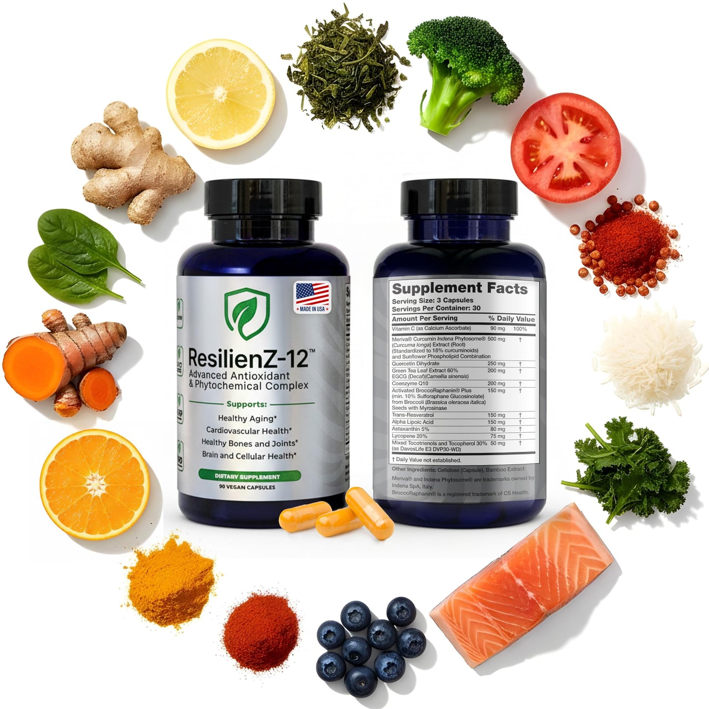 ResilienZ 12-in-1 Longevity Supplement Stack 90 Capsules