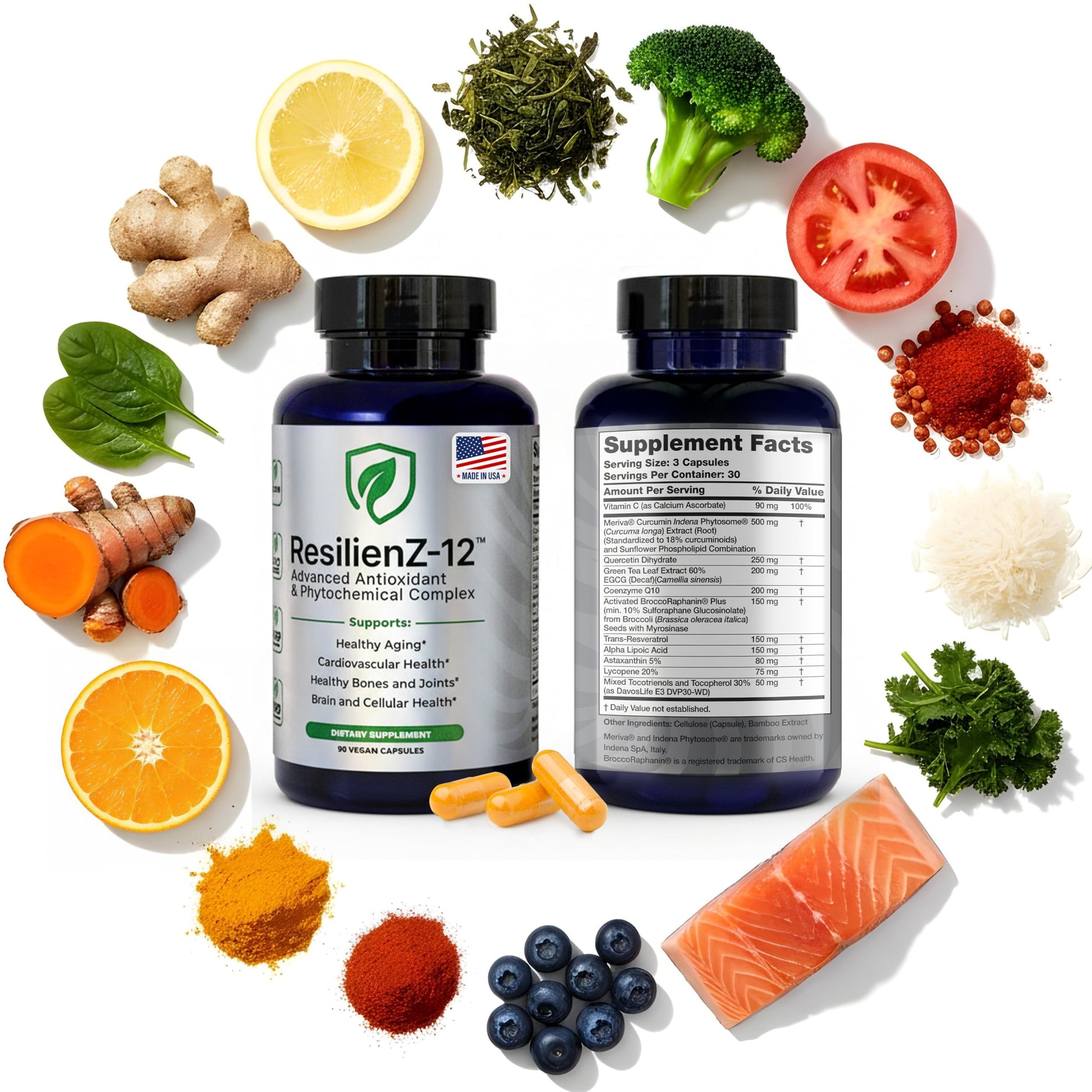 ResilienZ 12-in-1 Longevity Supplement Stack 90 Capsules