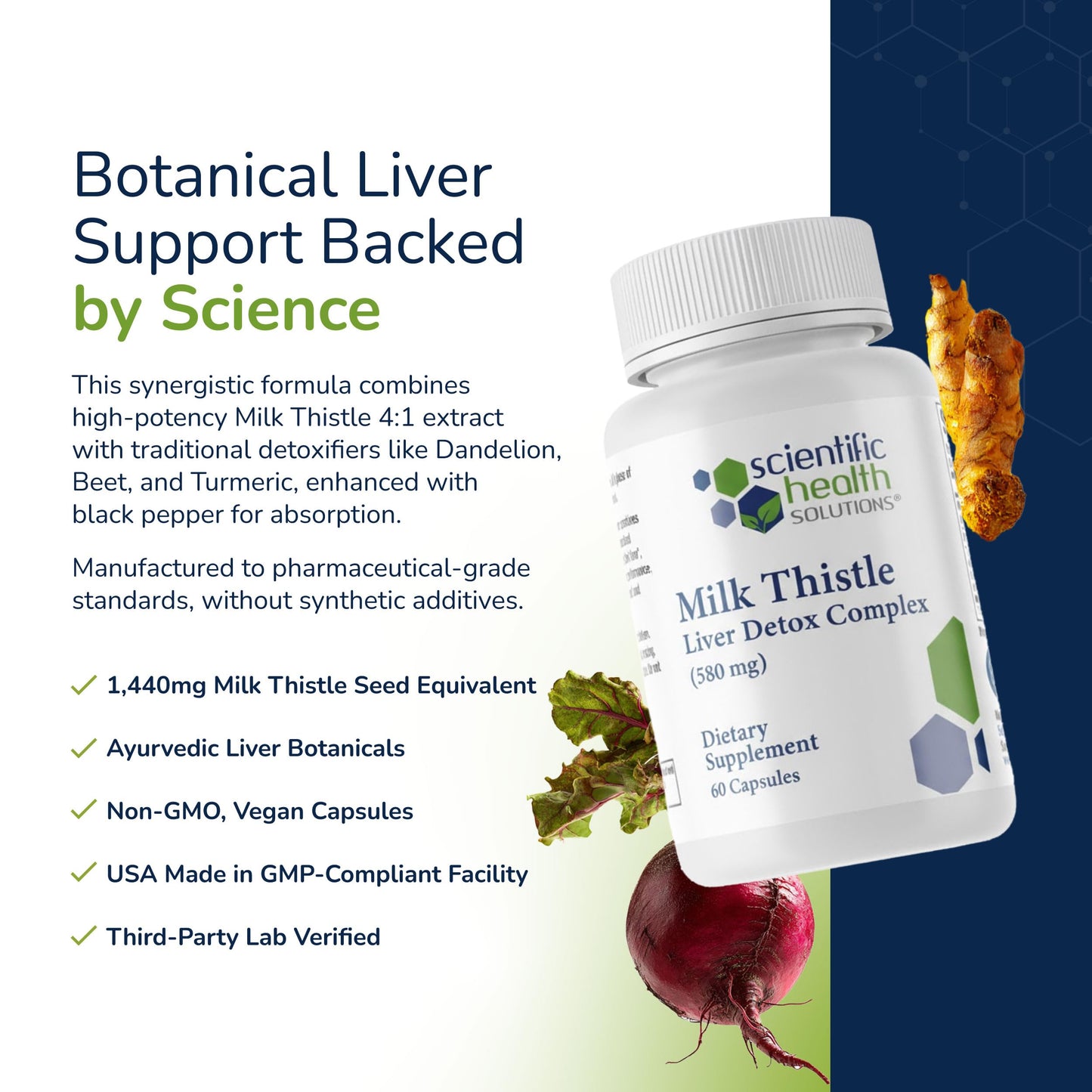 Scientific Health Solutions Milk Thistle Liver Detox Complex 60 Capsules