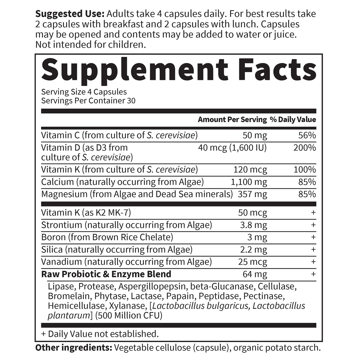 Garden of Life Raw Calcium Supplement for Women and Men Capsules, 120 Capsules