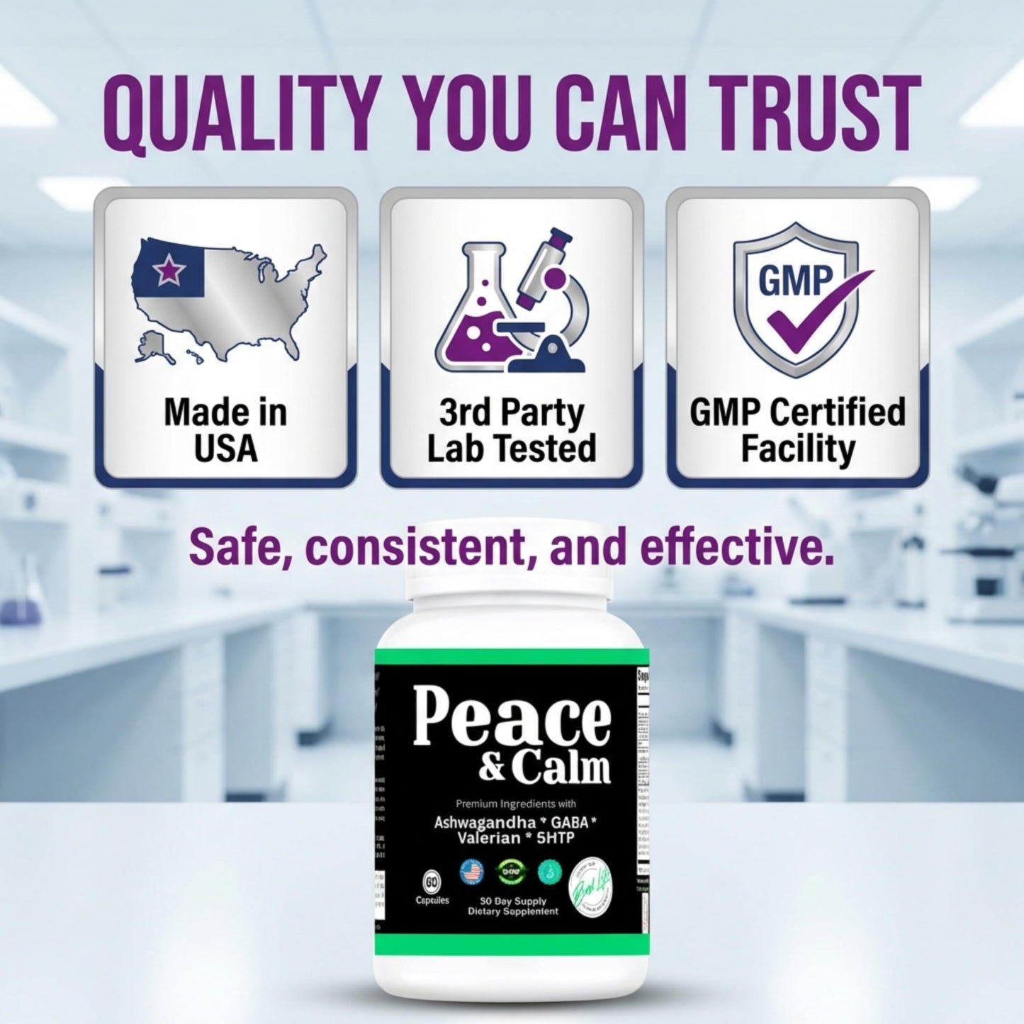 THIS LITTLE HOUSE OF MINE Peace and Calm Stress Support Supplement Tablet, 60 Count