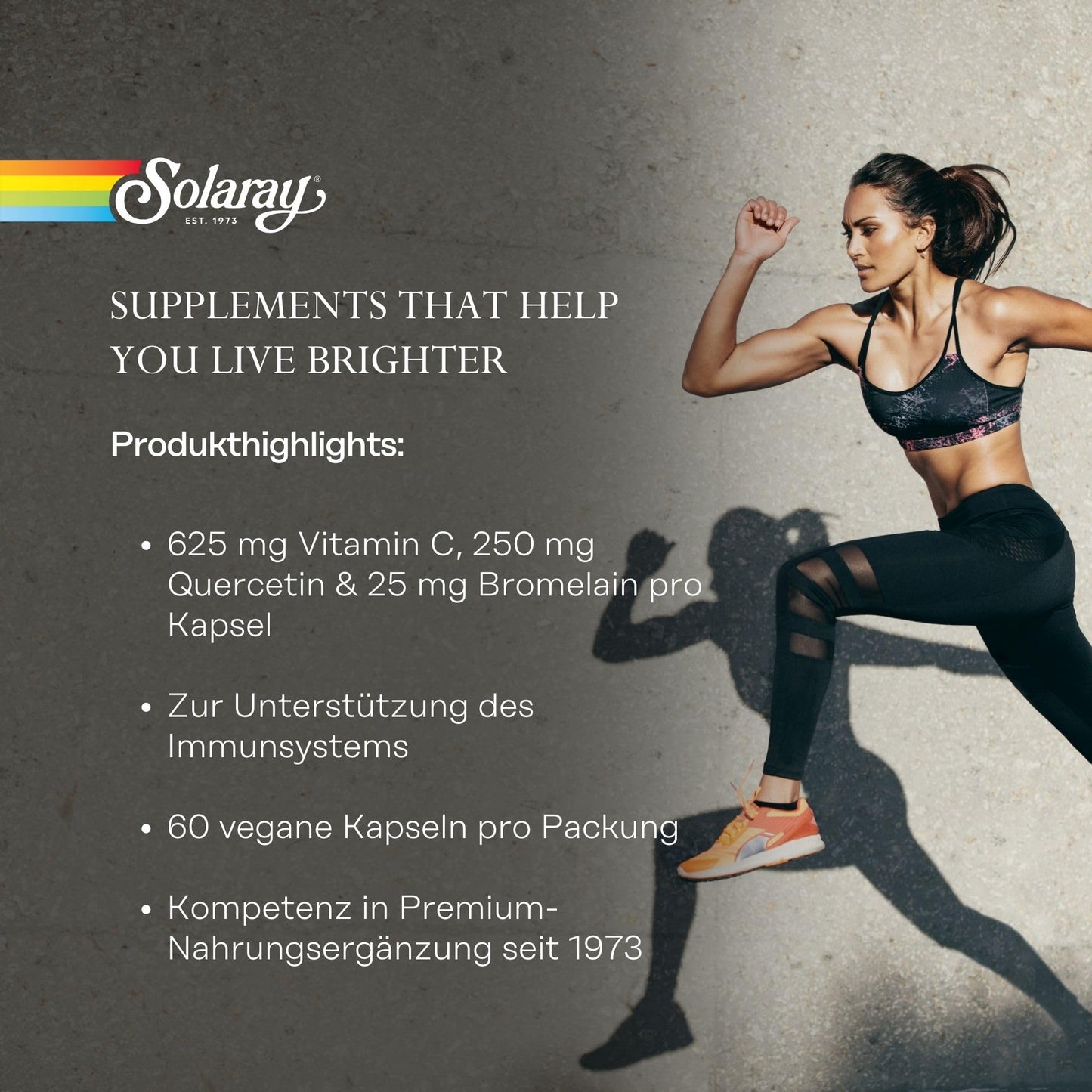 SOLARAY Quercetin, Bromelain & Vitamin C Capsule, 60 Capsules