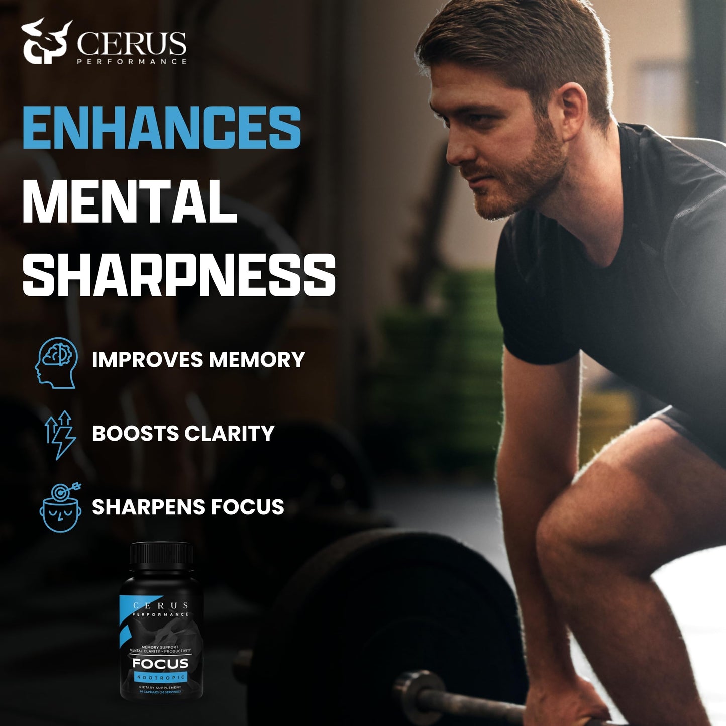 Cerus Performance Focus Nootropic Supplement Capsule 60 Count