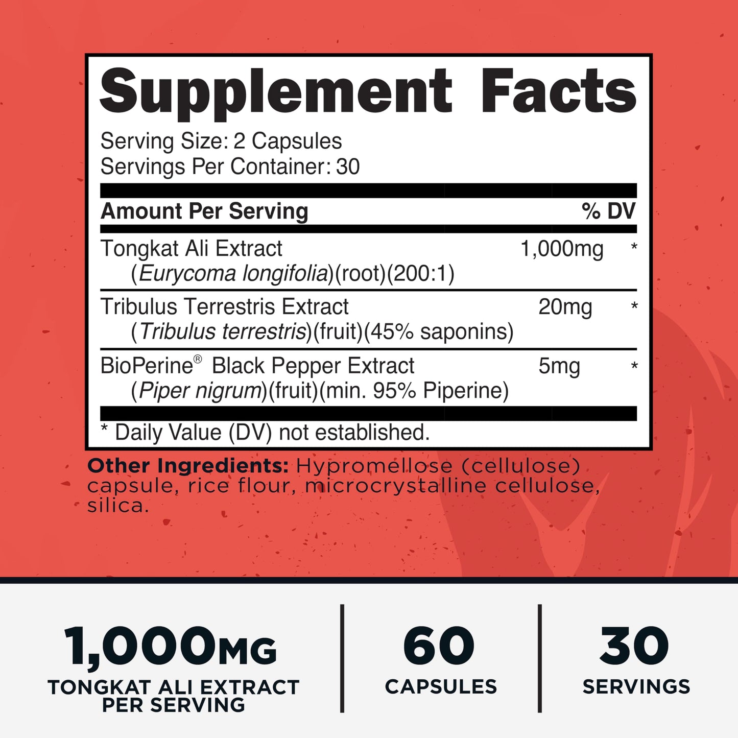 Primal Tongkat Ali 1000mg Capsule, 60 Count