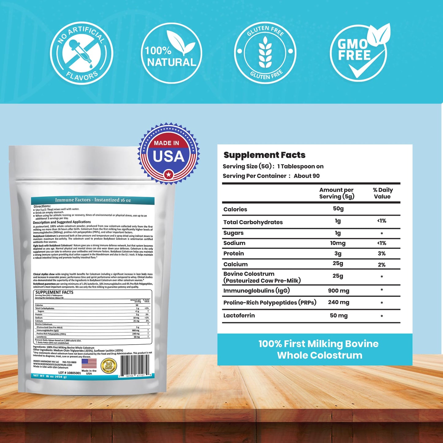 BodyBoost Colostrum Powder 16 oz