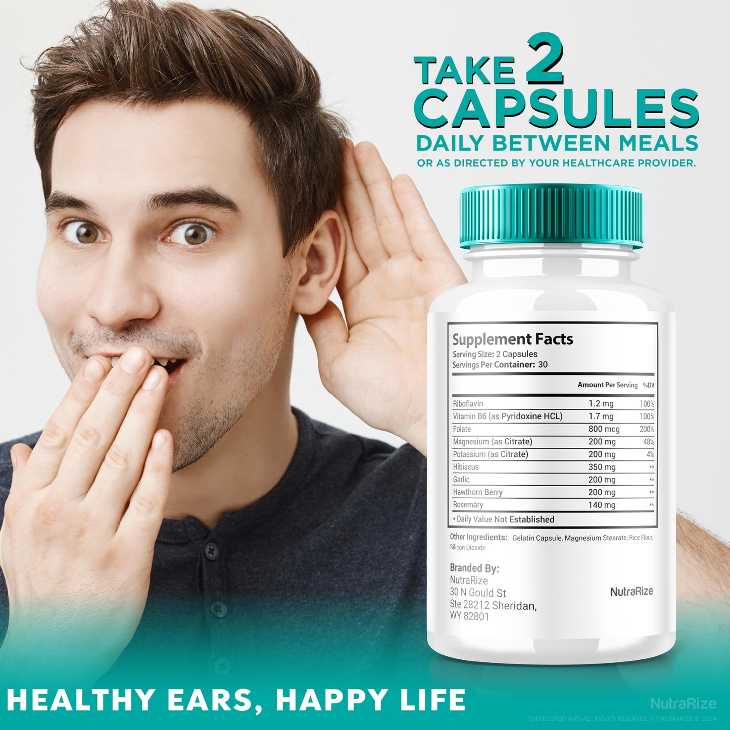 NutraRize ClearTone Tinnitus Capsules, 120 Count