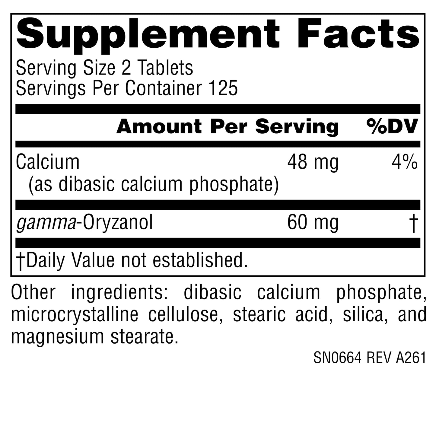Source Naturals Athletic Series Gamma Oryzanol 30 mg 250 Tablets