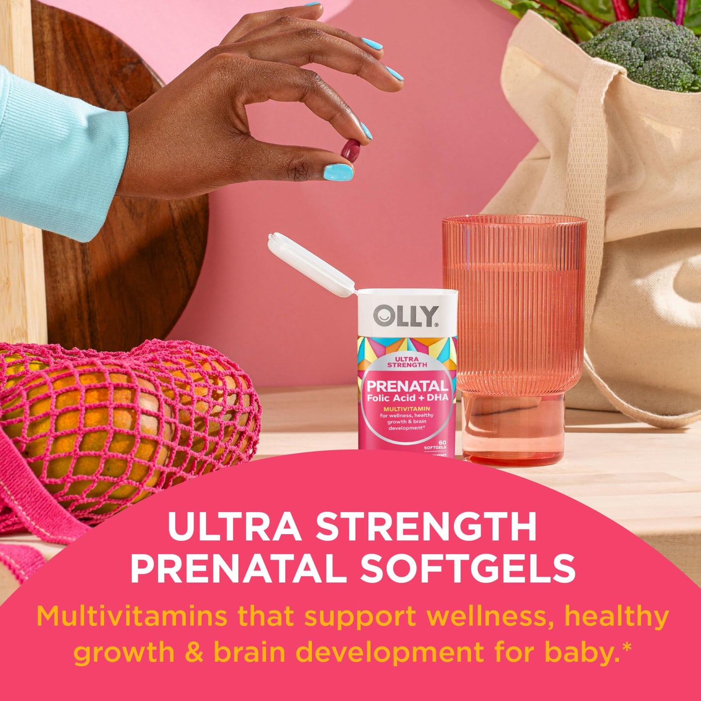 OLLY Prenatal Multivitamin Softgels and Kids Calming Gummies Bundle, 110 Count