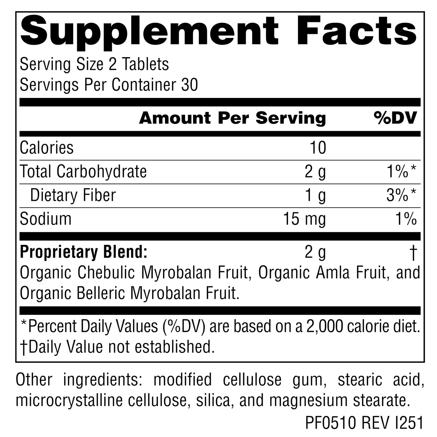 Planetary Herbals Triphala Gold 1000mg Tablets 60 Count