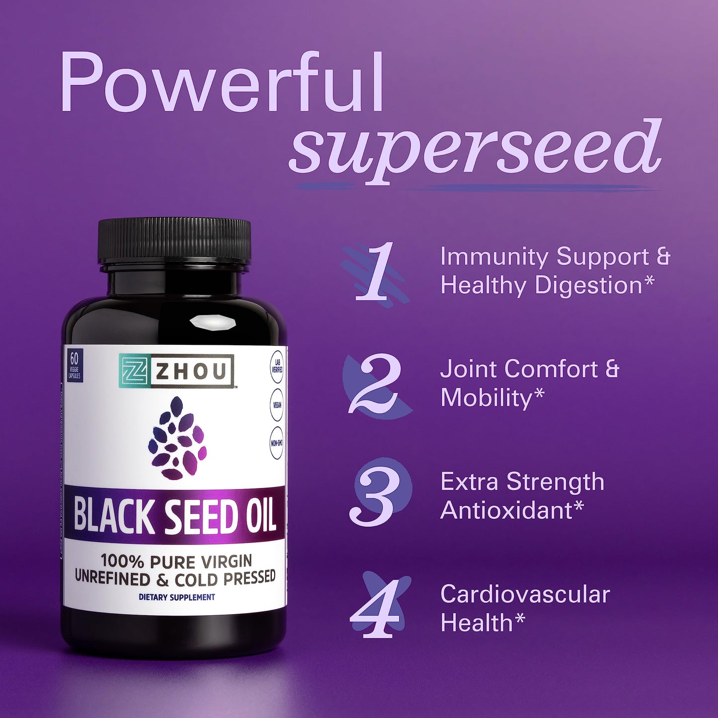 ZHOU Black Seed Oil Capsules 60 Capsules