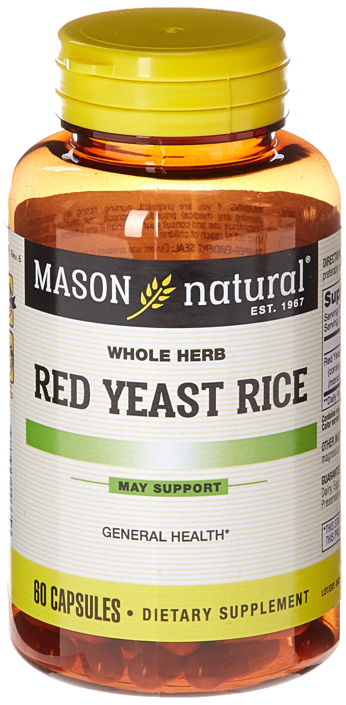 Mason Natural Red Yeast Rice Capsules, 180 Count