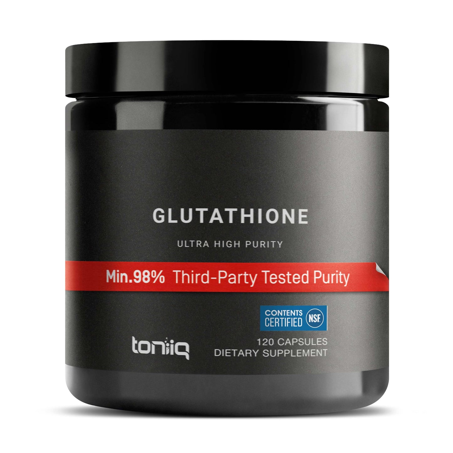 Toniiq NSF Certified Ultra High Strength Glutathione Capsules 1000mg 120 Count