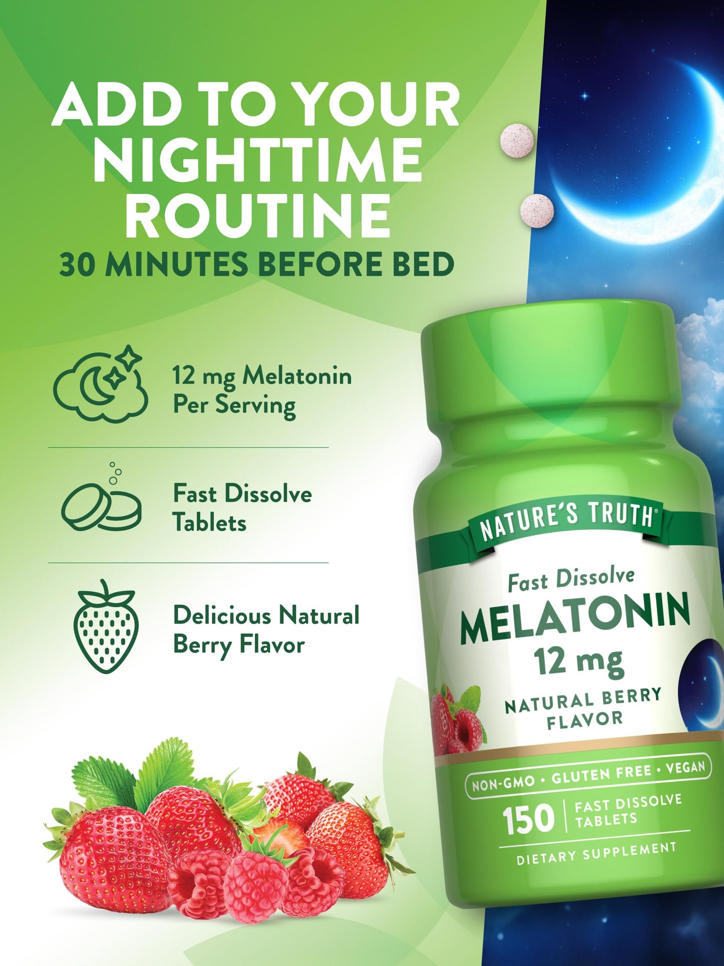 Nature's Truth Melatonin 12 mg 150 Tablets