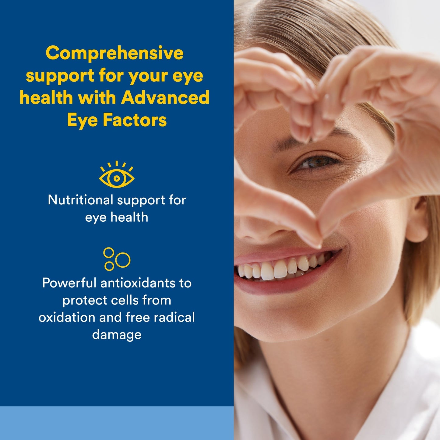 Natural Factors Advanced Eye Factors Antioxidant Support for Healthy Vision with Lutein and Zeaxanthin Capsules 60 Count