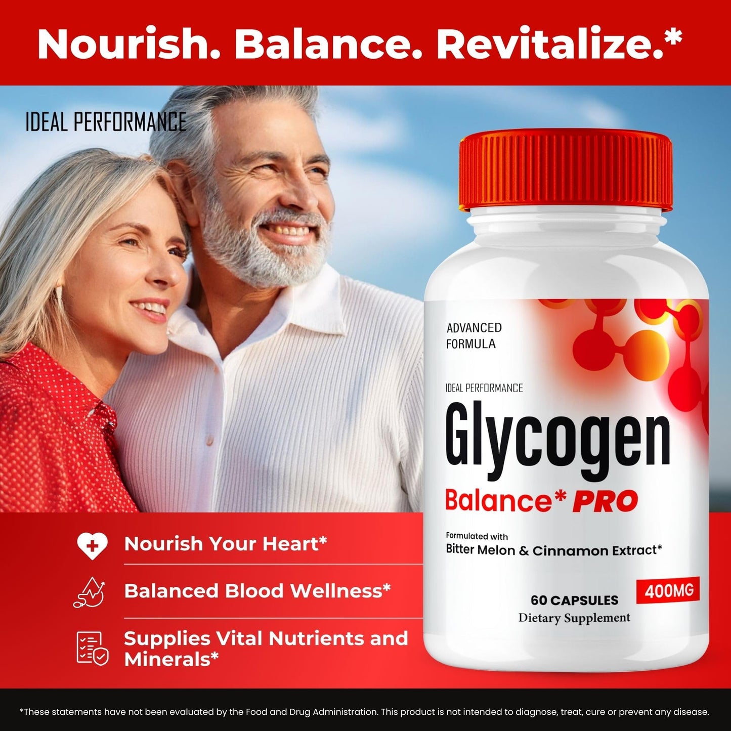 Ideal Performance Glycogen Balance Pro Advanced Blood Formula Capsules, 60 Count