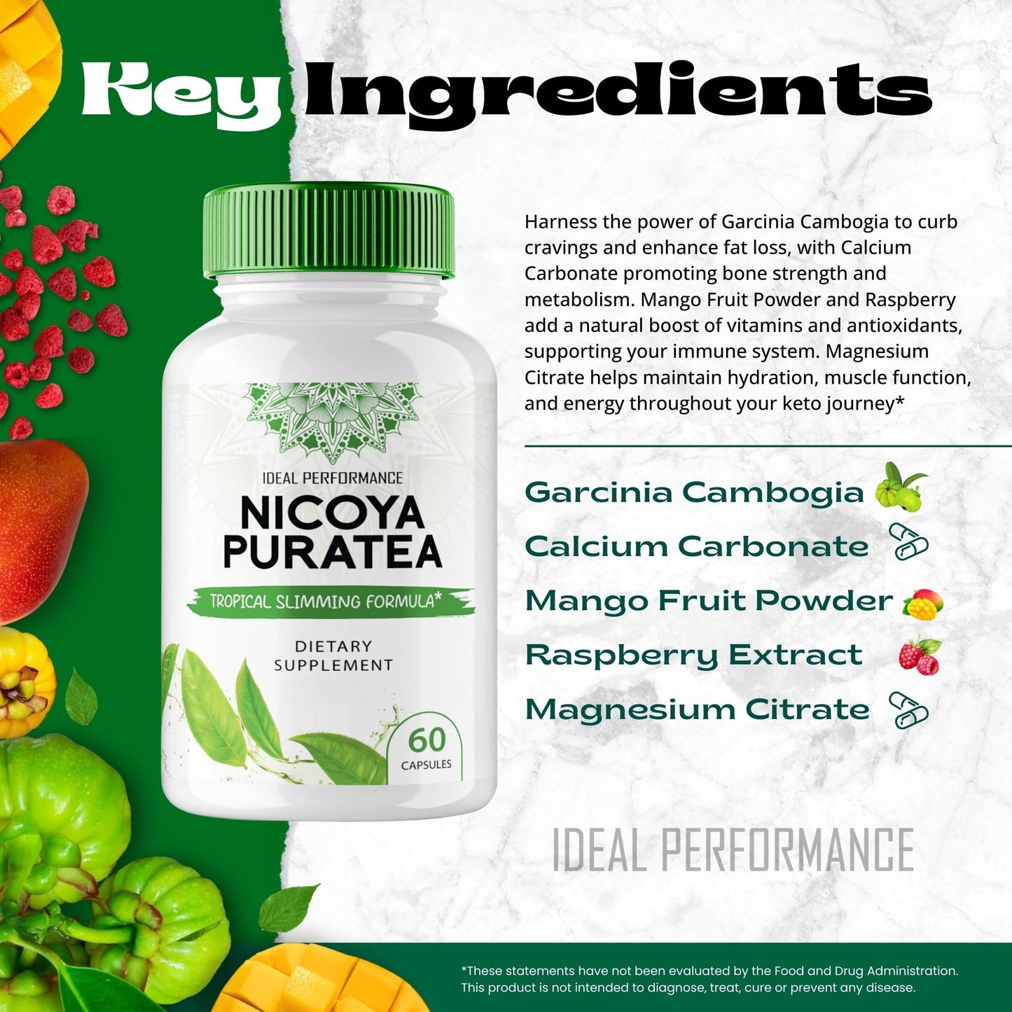 IDEAL PERFORMANCE Nicoya Puratea Keto, 300 Capsules