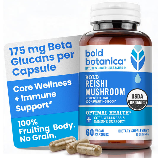 Bold Botanica Reishi Mushroom Capsules, 60 Capsules