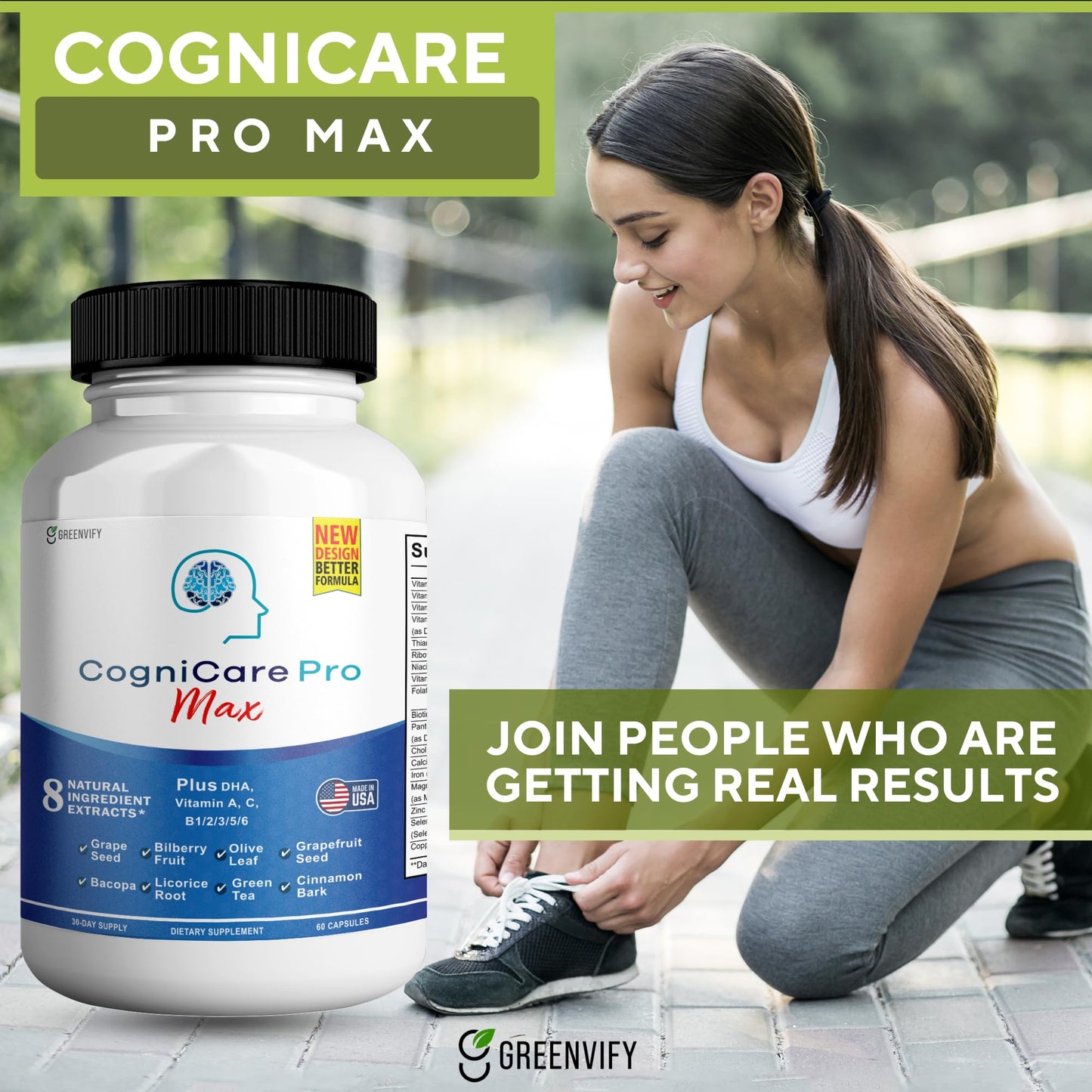 GREENVIFY Cognicare Pro Max Brain Support Supplement Capsule 60 Count