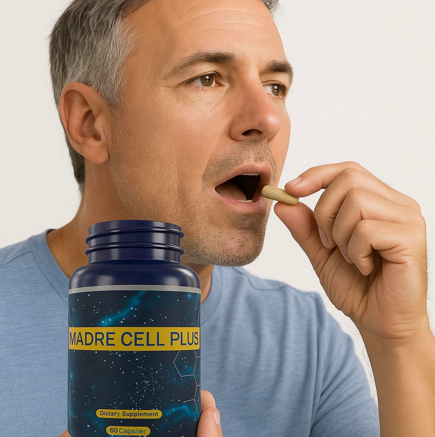Generic Madre Cell Plus - Stem Cell Made of Purest AFA, Gluten Free Blue Green Algae 120 Capsules