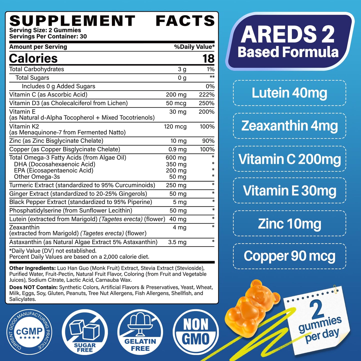 Nextdia Lutein and Zeaxanthin Supplement Gummy 120 Count