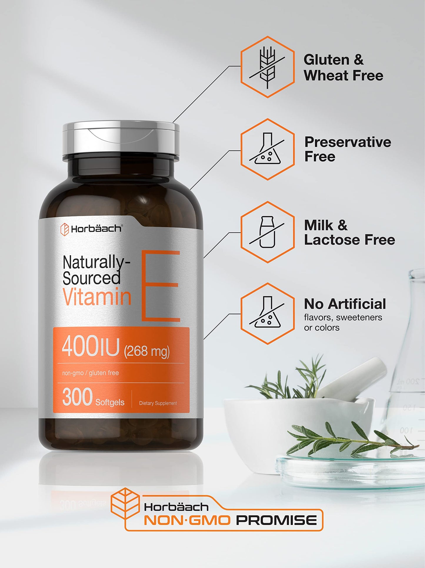 Horbäach Vitamin E Softgel 300 Count